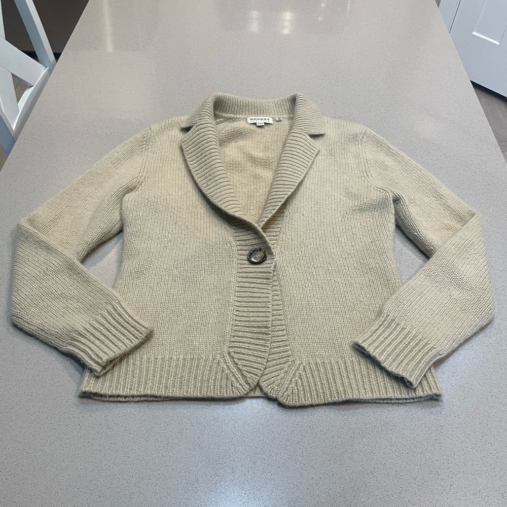 Repeat cashmere cardigan sweater